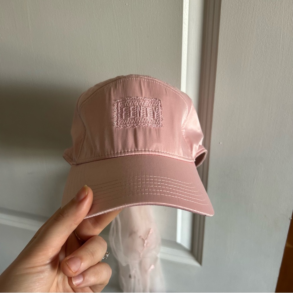 The Puma x Fenty by Rihanna Bow Cap Mesh Cap in Silver Pink